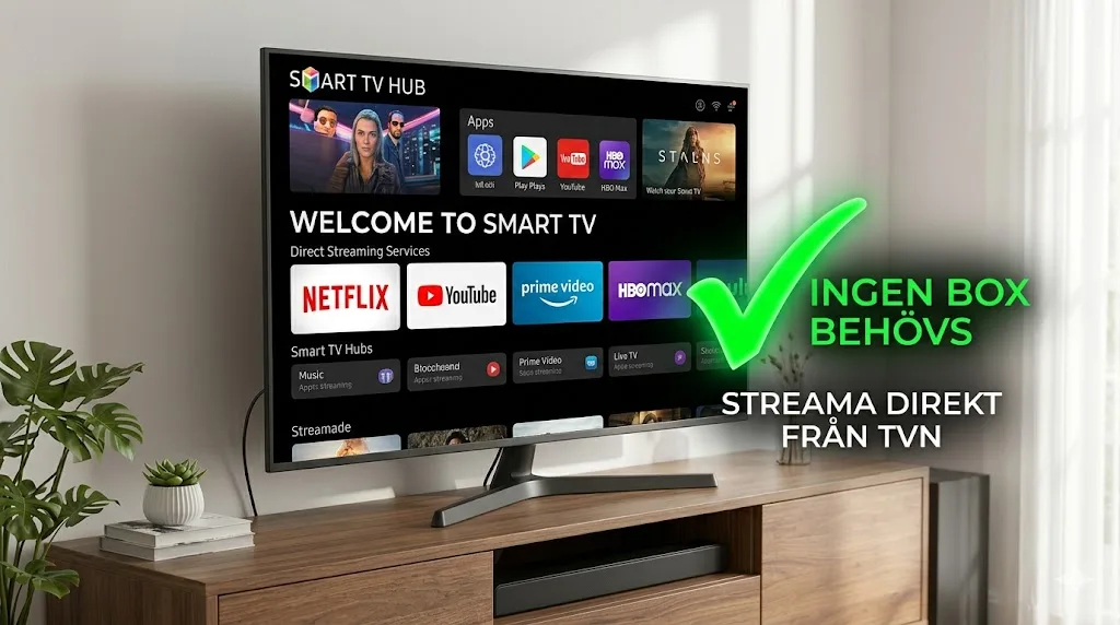 IPTV utan box på vägghängd modern TV