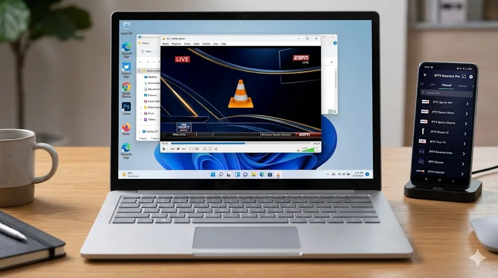 IPTV på Windows bärbar dator och skärm
